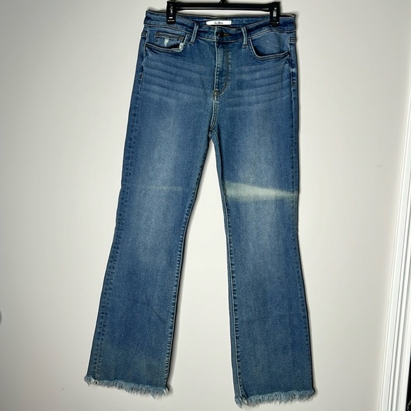 SAM EDELMAN Women’s Stilletto Boot High Rise Raw Hem Jeans Size 32 - Picture 1 of 9